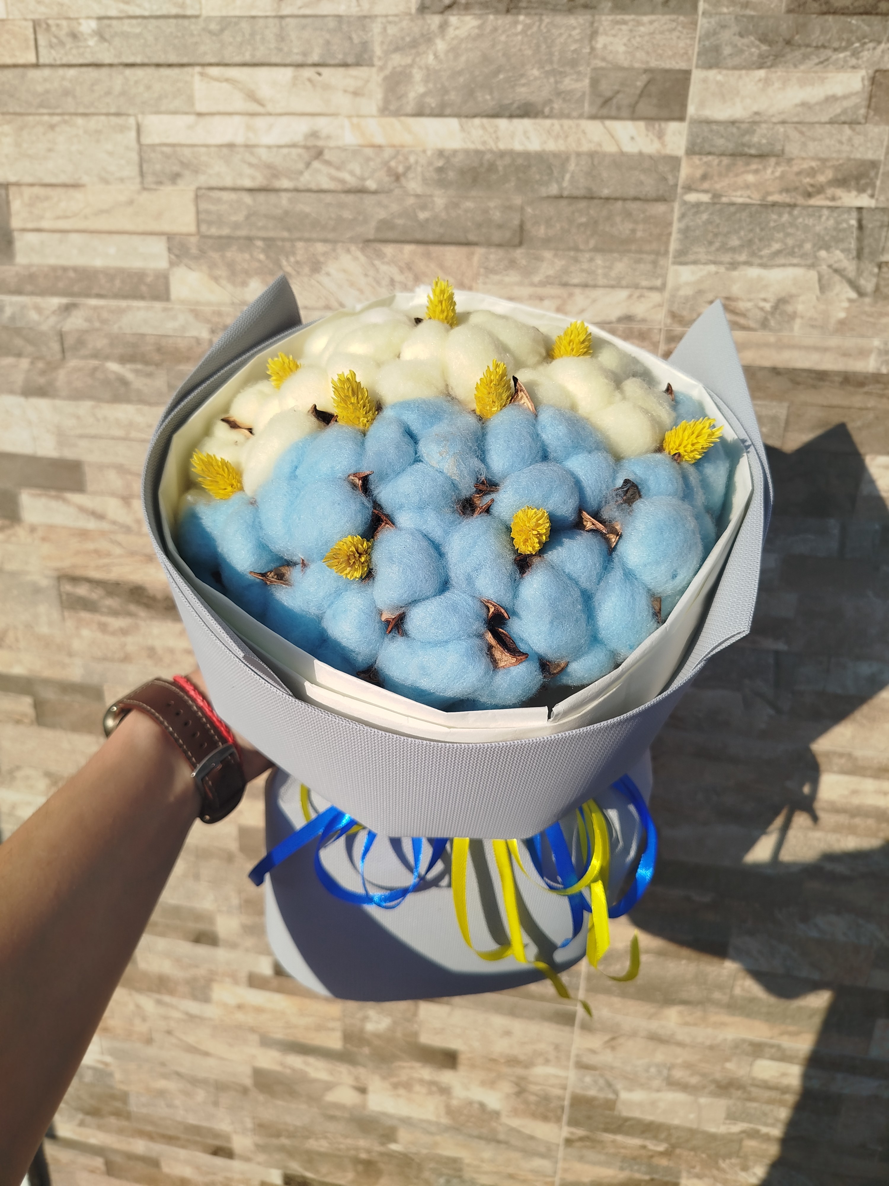 Букет з бавовни патріотичний
