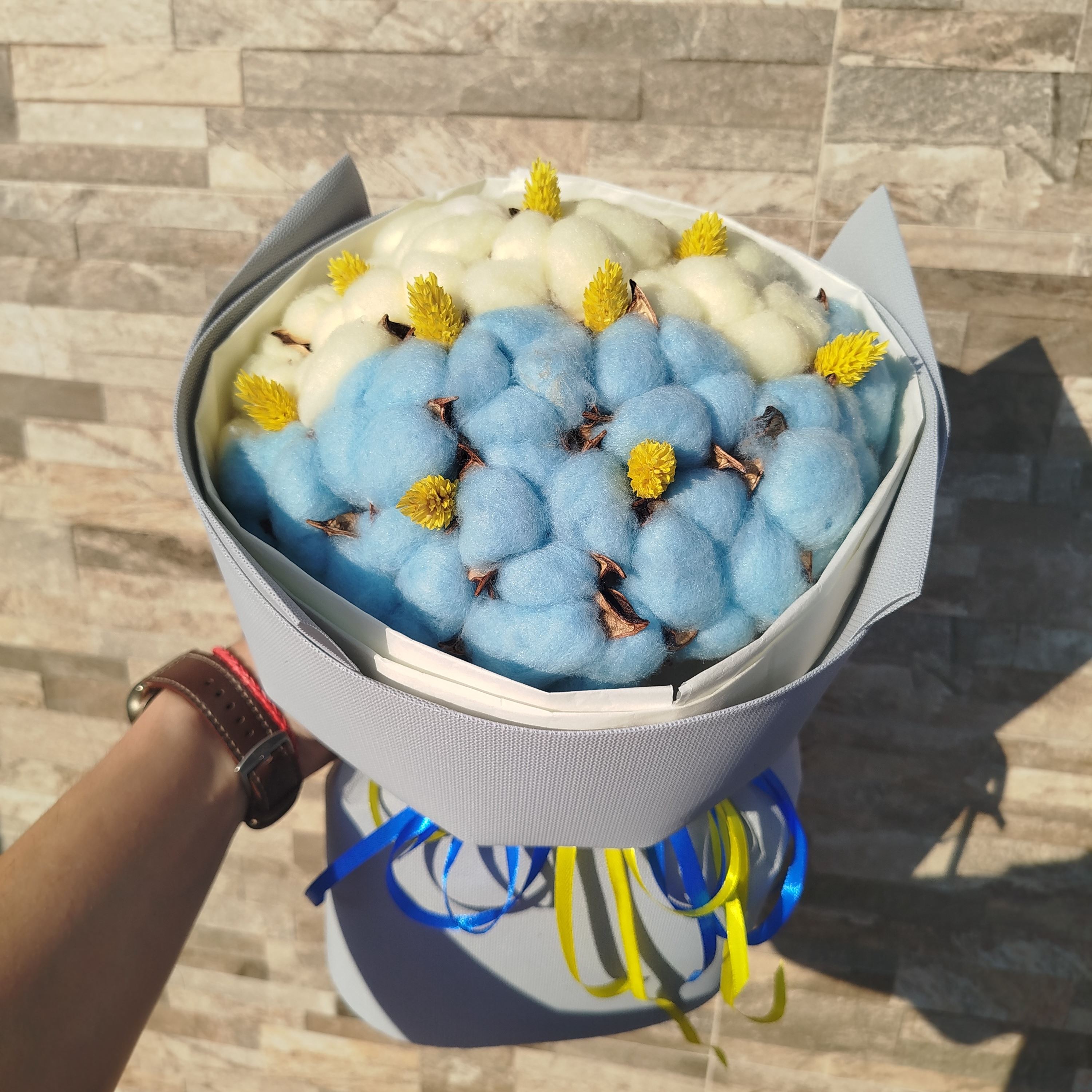 Букет з бавовни патріотичний